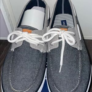 NAUTICA GALLEY BOAT SHOE IN BLACK/GREY